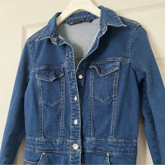 Zara Denim Dress Size X-Small - Picture 4 of 10